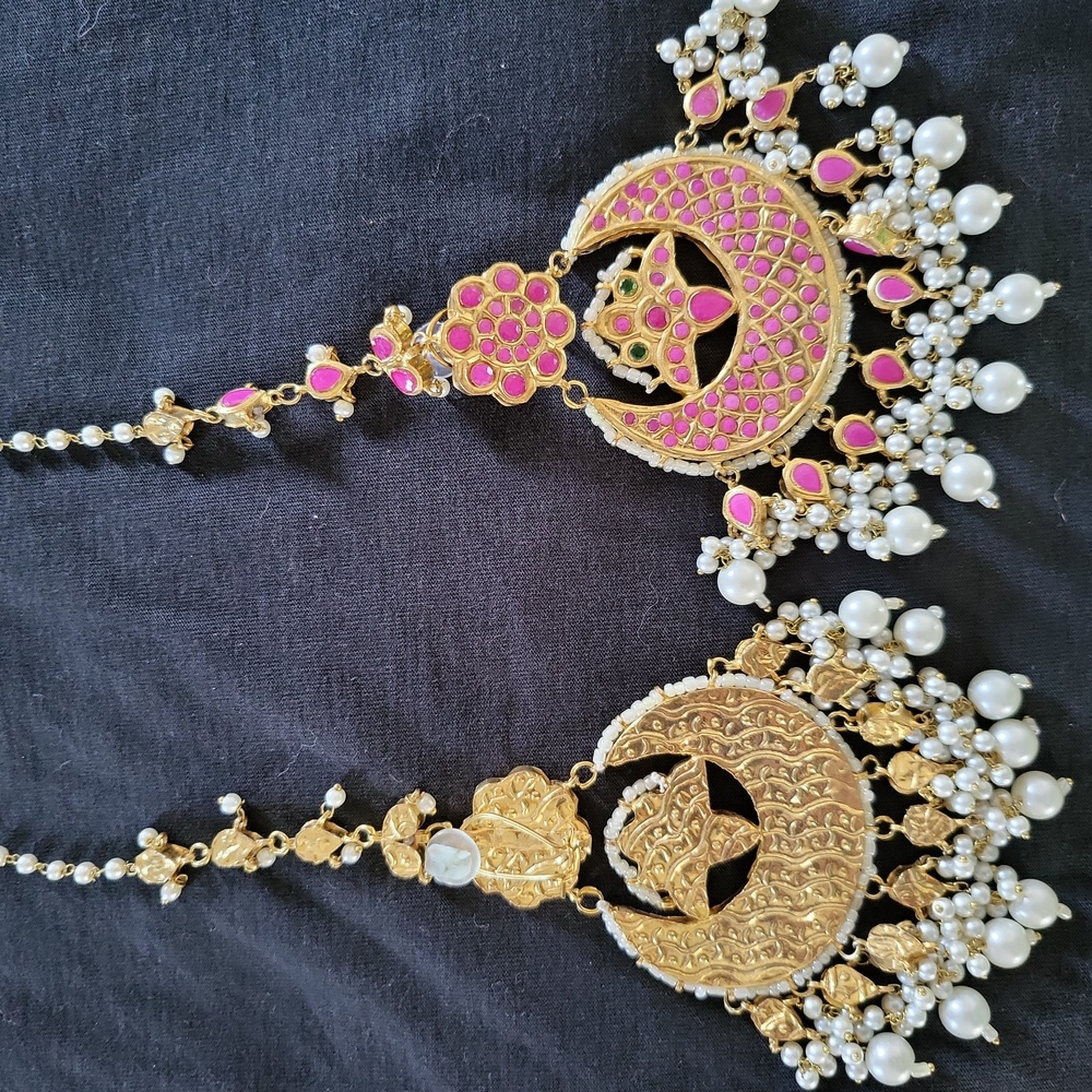 Gold and Pink Earrings